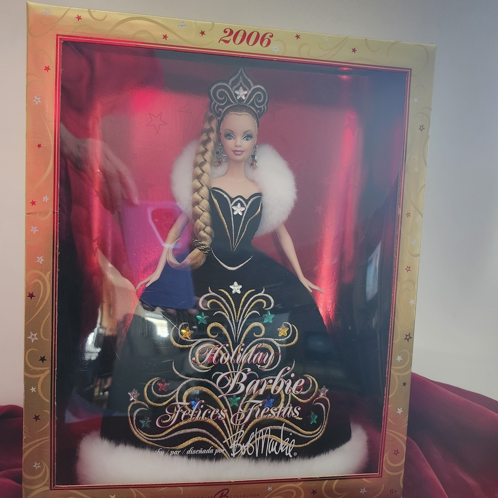 🎄🎁NRFB 2006 Holiday Barbie – Bob Mackie Collectible Mattel Mint In Box Giftset